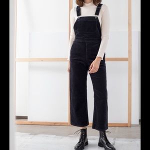 ISO & other stories wide leg corduroy overalls